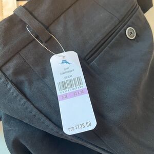 New Tommy Bahama Flying Fishbone Silk Blend Dress Slacks Black 32 NWT